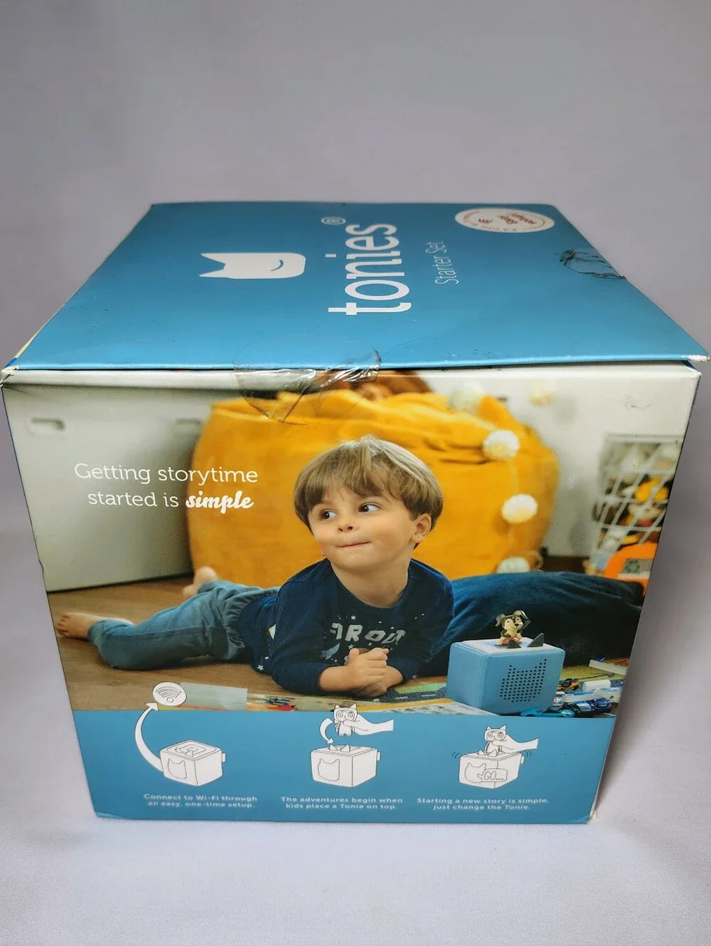 Tonies Starter Set - Light Blue Box Toniebox  - Includes Puppy Playtime Tonie